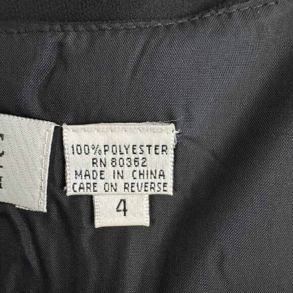 Vintage NITELINE DELLA ROUFOGALI Top Womens 4 Black Tank Chiffon Overlay Dressy - Picture 11 of 11